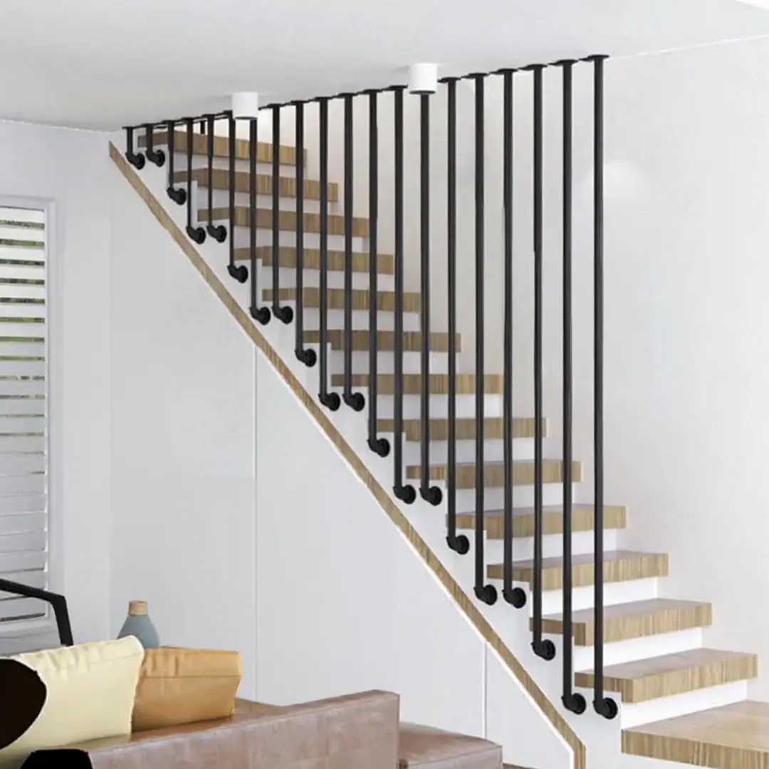 Barandilla de Escalera Interior fabricada con Listones Verticales